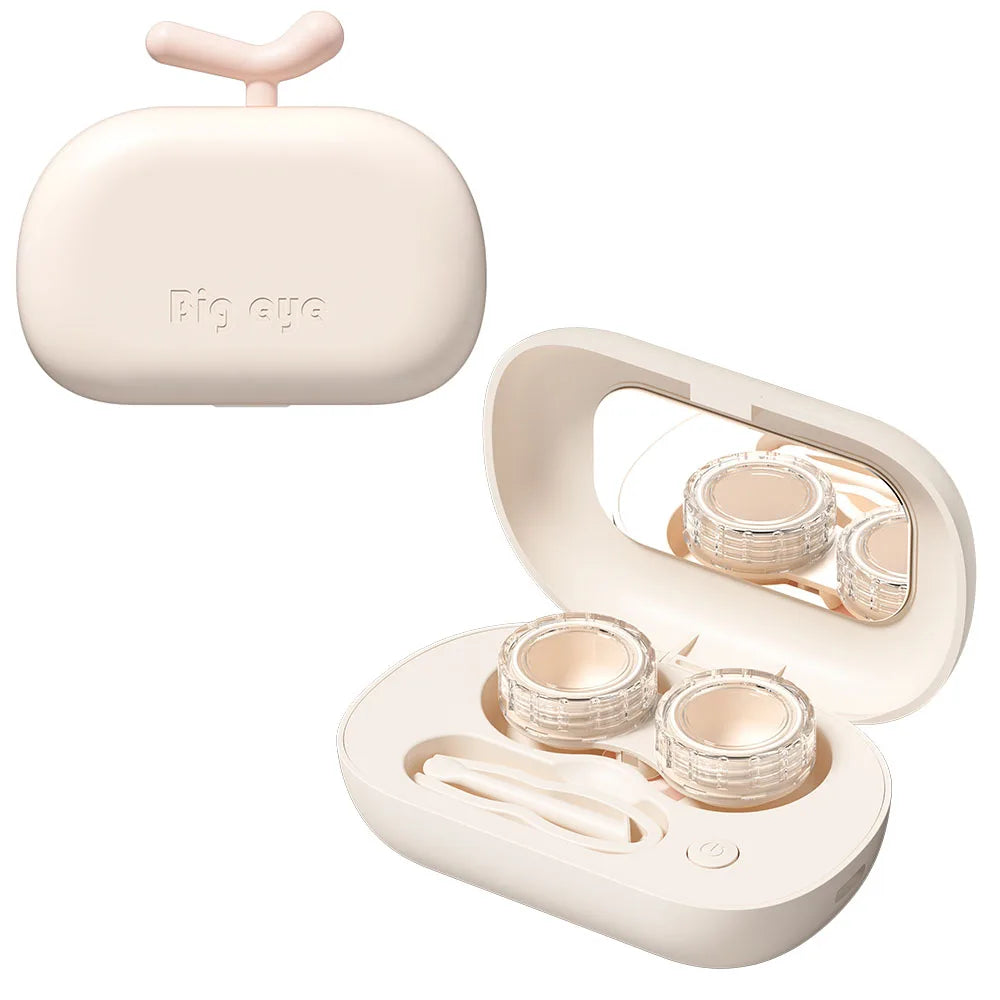 Rechargable Portable Ultrasonic Contact Lens Cleaner Machine Fit Disposal Soft Lens, Colored Contact Lens, RGP Lens and OK Lens